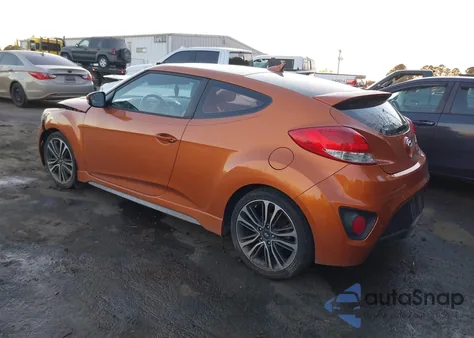 2016 Hyundai Veloster Turbo z USA, uszkodzony, nr VIN KMHTC6AE0GU285878